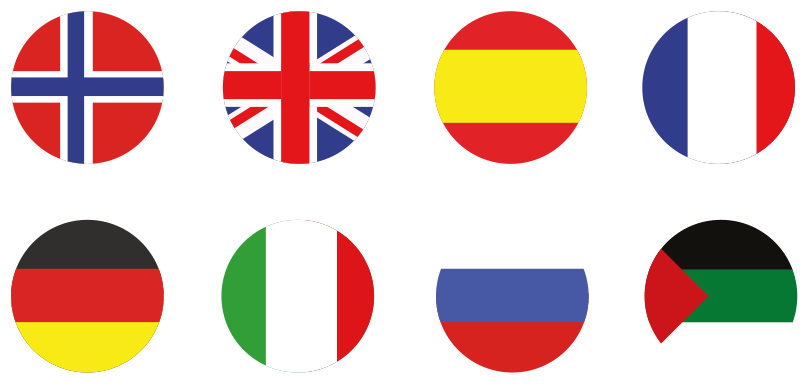 Languages circle flags